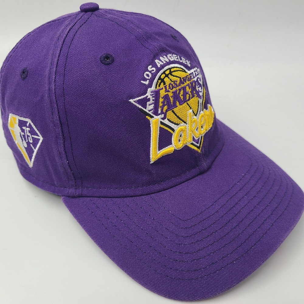 Los Angeles Lakers Hat Strapback New Era 9Twenty Purple NBA 75th Anniversary Men